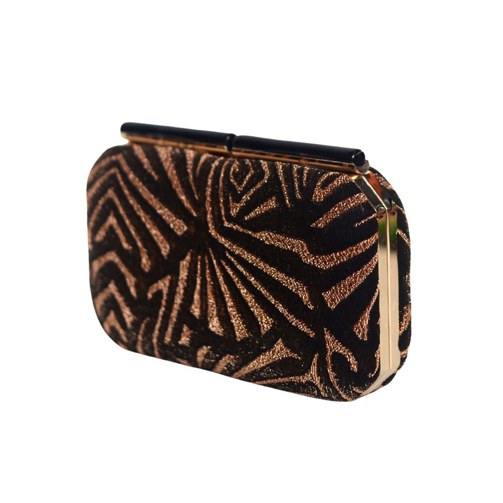 Strip Pattern Evening Clutch