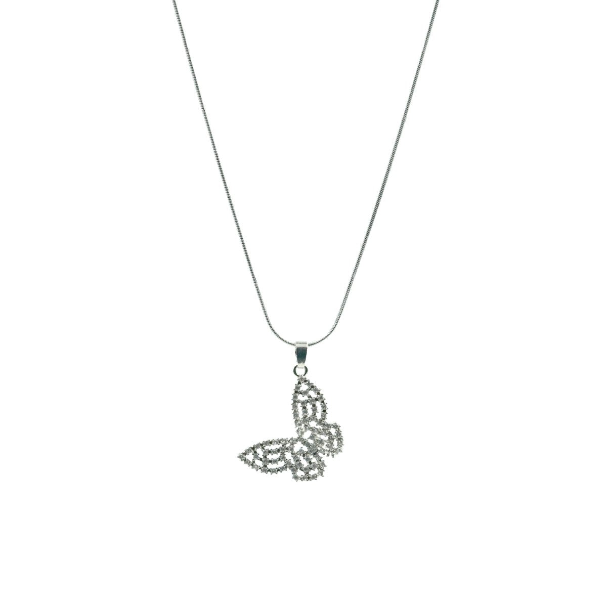 Artklim Silver Plated Butterfly Pendant Necklace