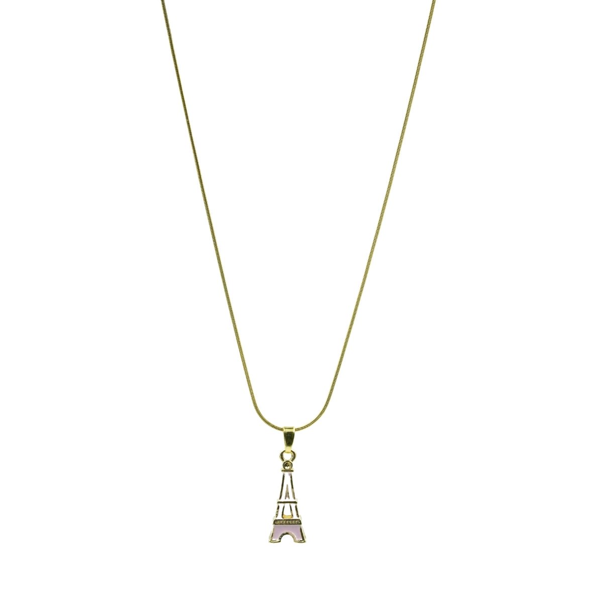 Artklim Gold Plated Eiffel Tower Pendant Necklace