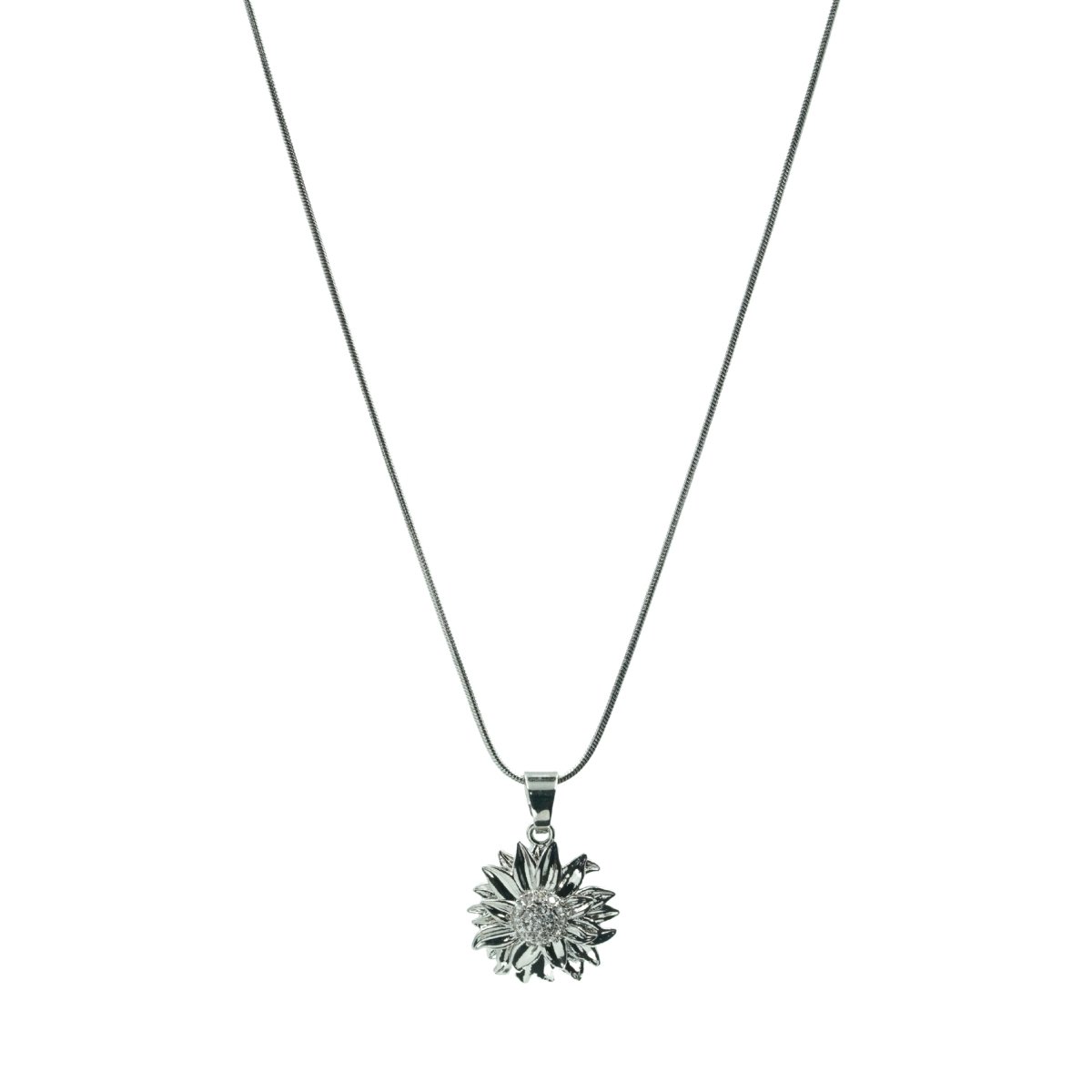 Artklim Silver Plated Sunflower Pendant Necklace