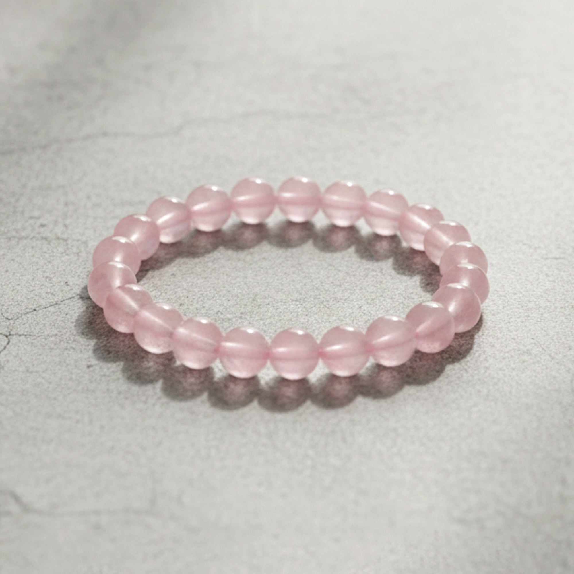 Natural Rose Quartz Gemstone Beaded Bracelets