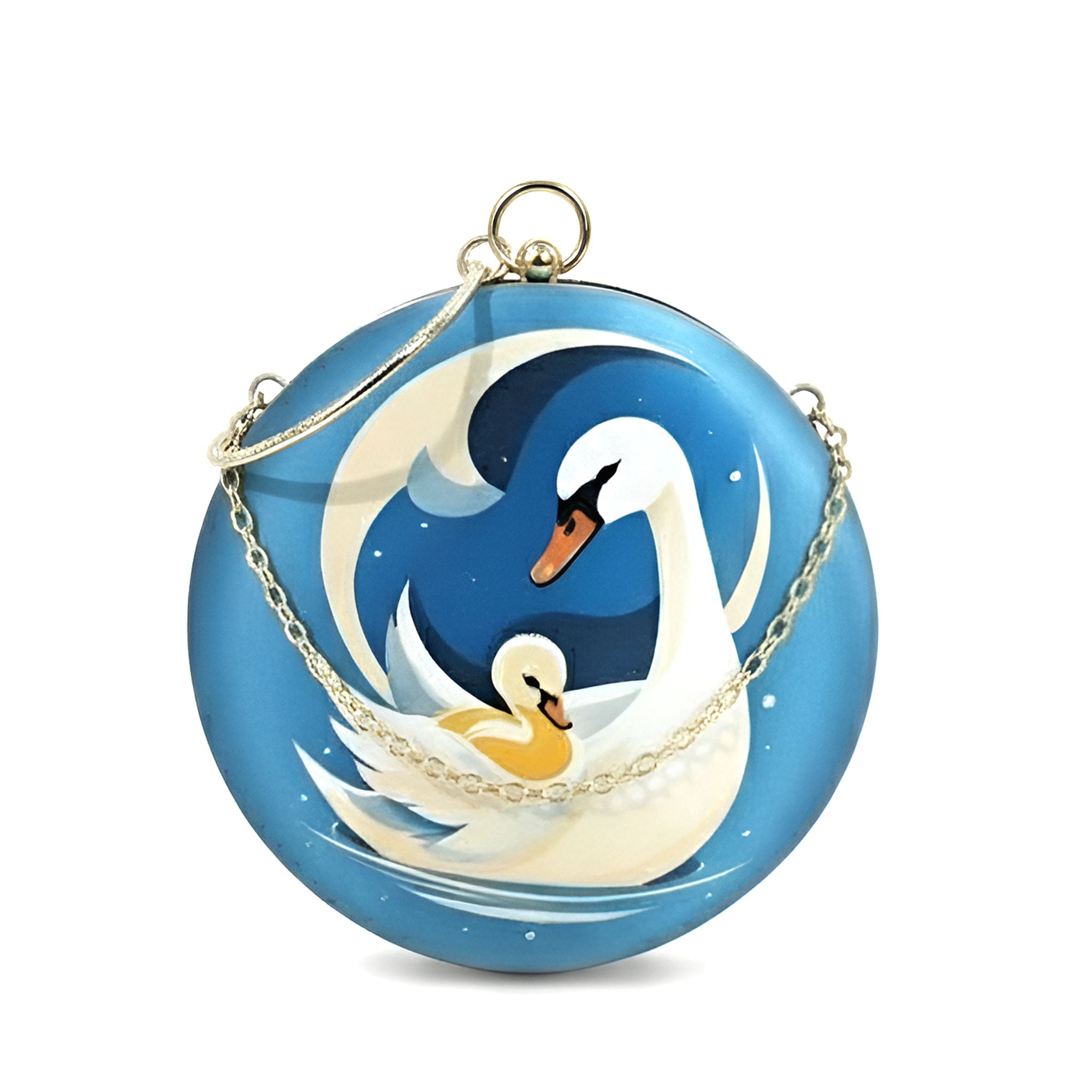 Artklim Eternal Bond Swan Round Clutch