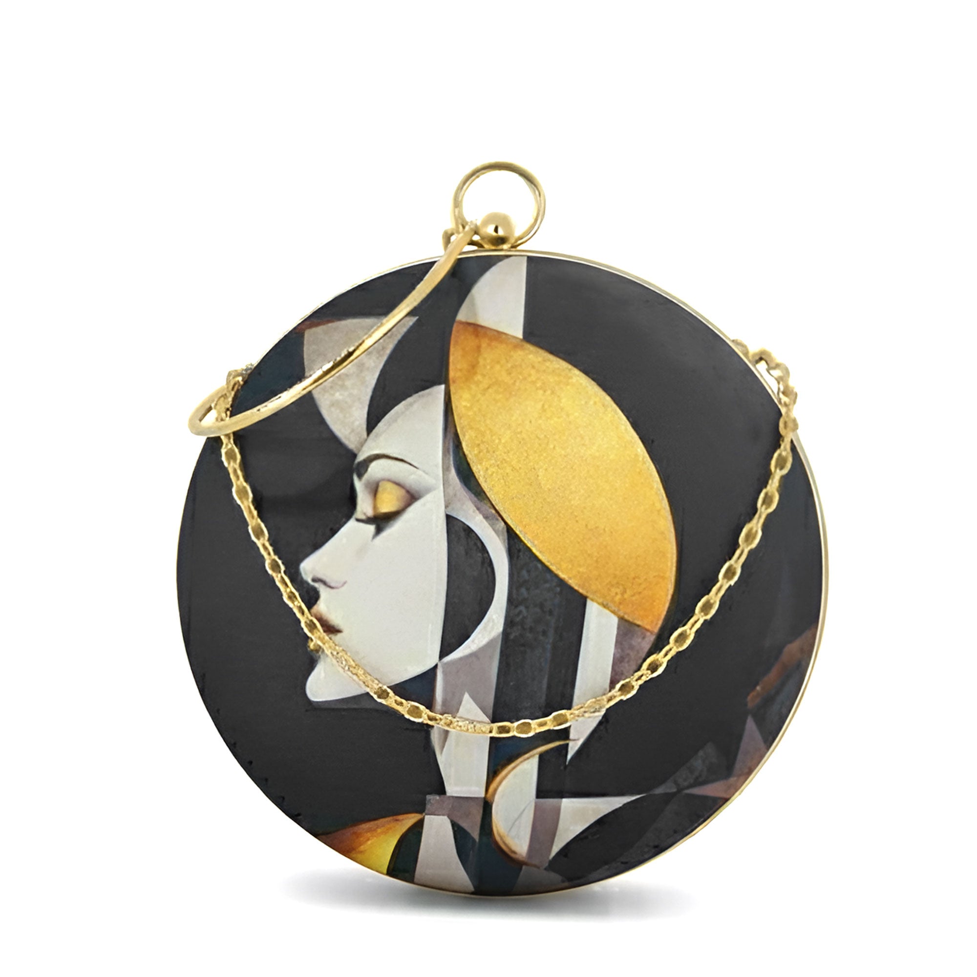 Artklim Golden Eclipse Woman Round Clutch