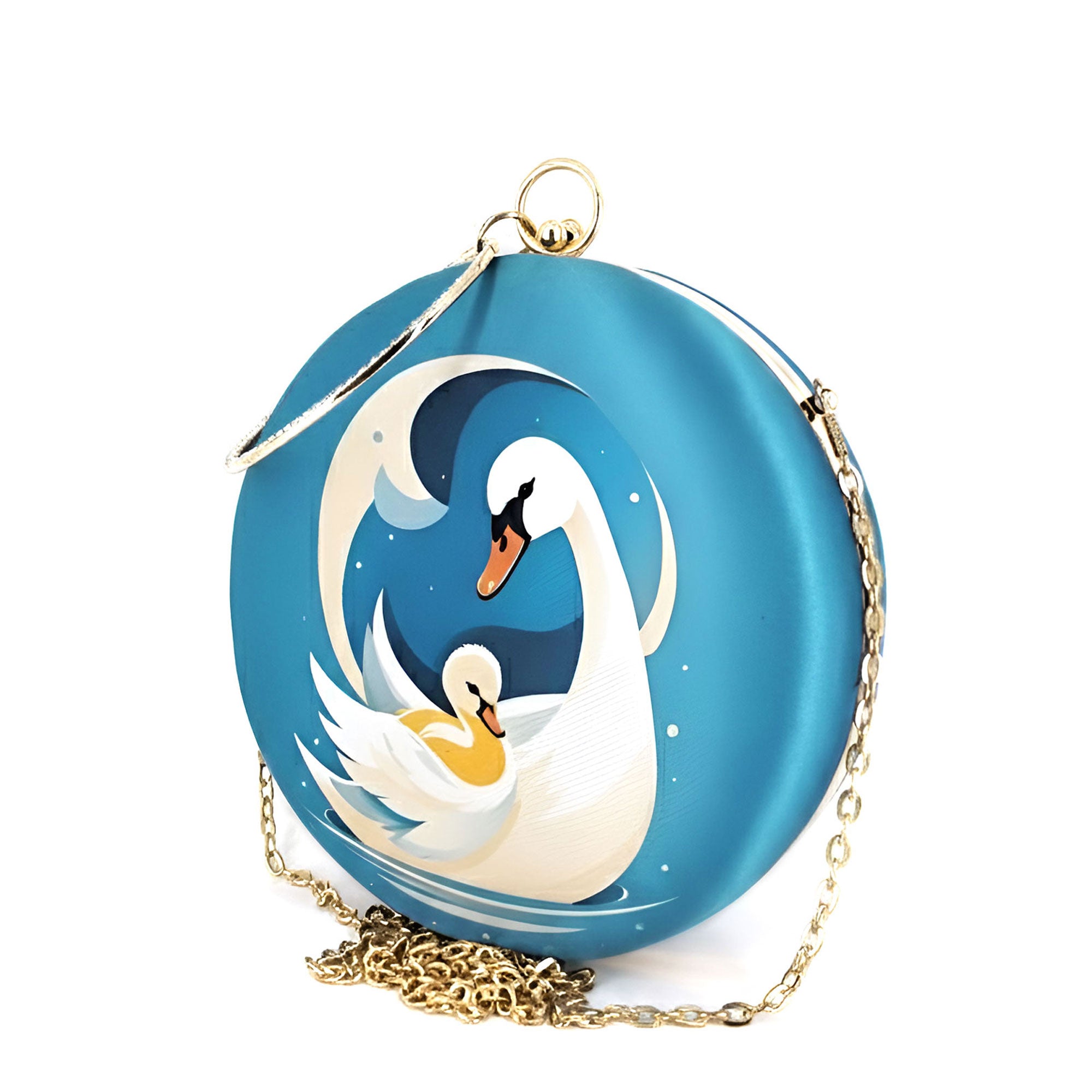 Artklim Eternal Bond Swan Round Clutch