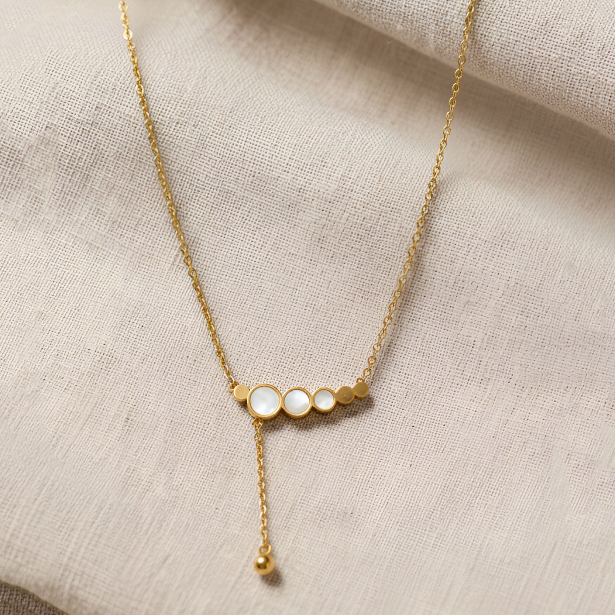 Artklim Gold Plated Pearl Drop Gold Pendant Necklace