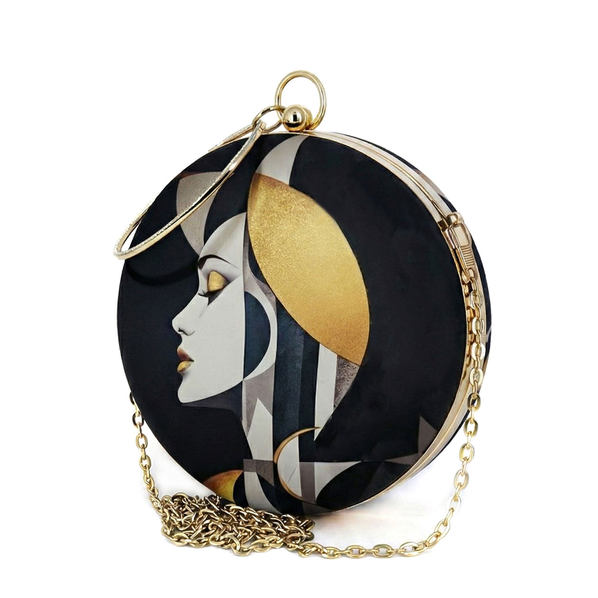 Artklim Golden Eclipse Woman Round Clutch
