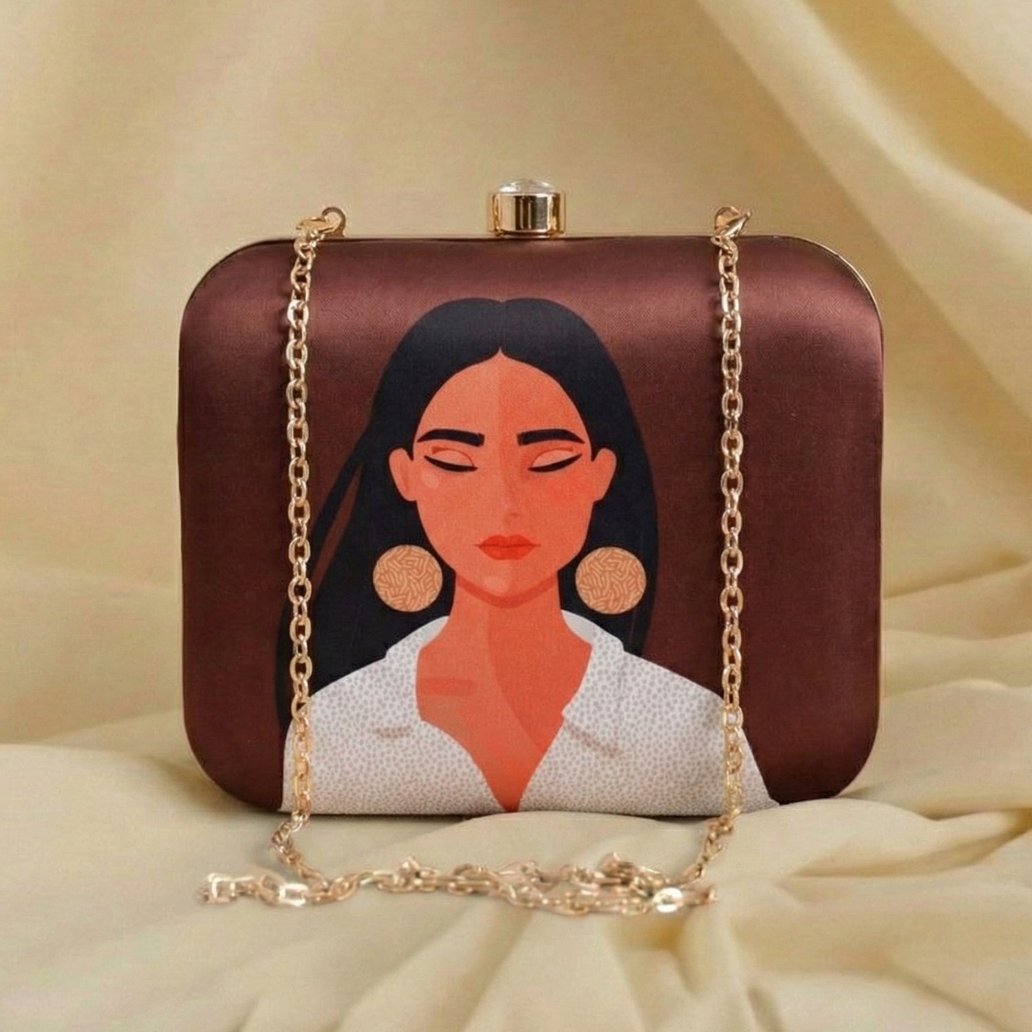 Artklim Women Portrait Printed Clutch