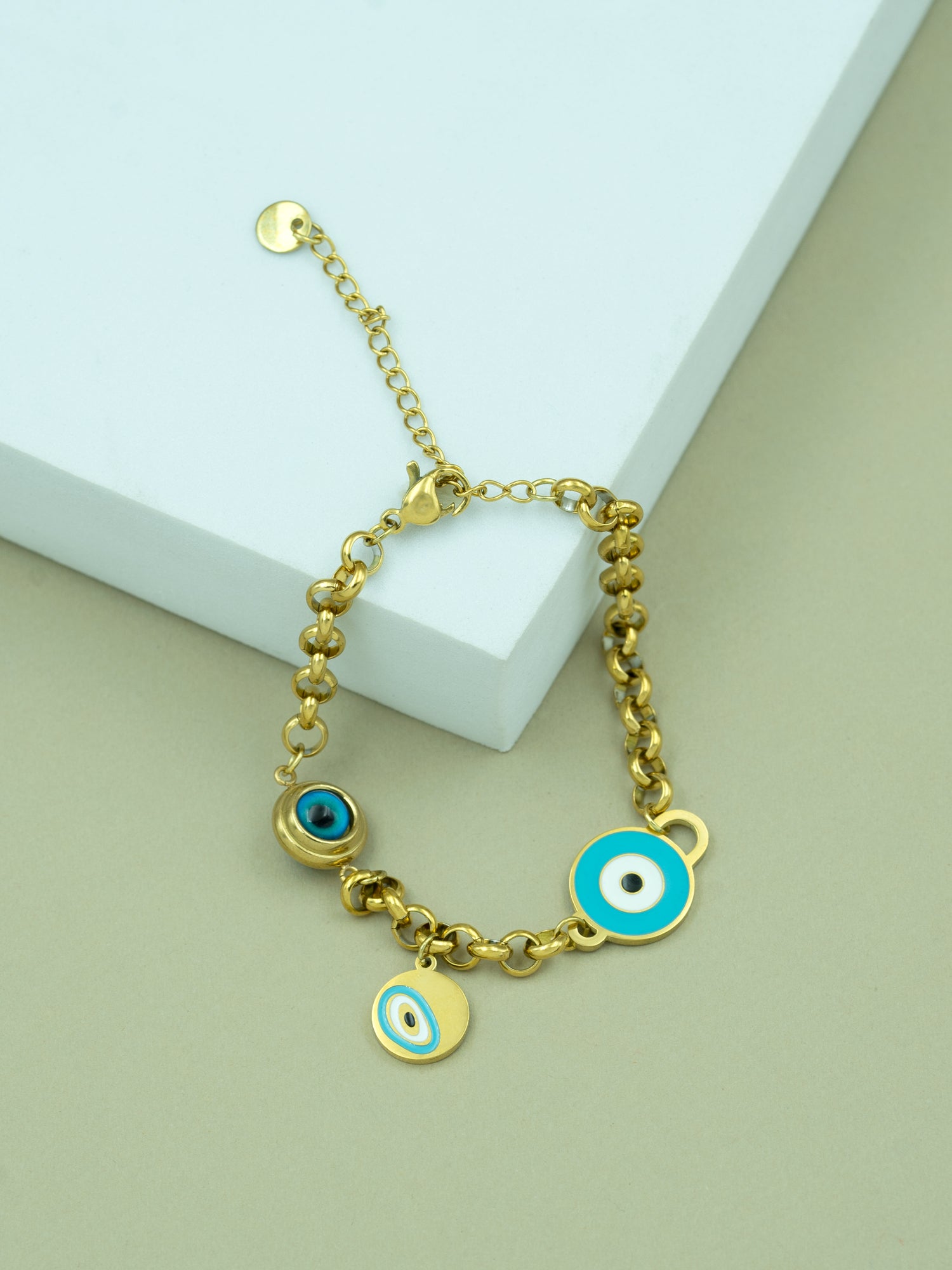 Artklim Evil Eye Chain Charm Bracelet