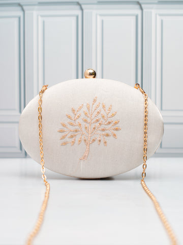 Artklim Ivory Tree of Grace Clutch