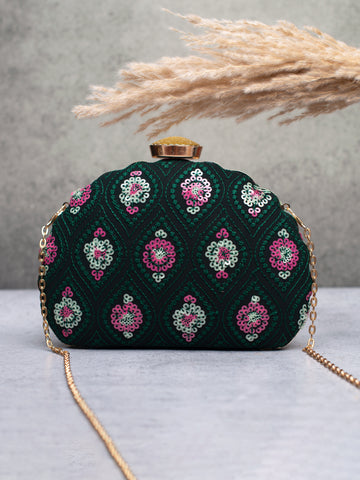 Artklim Emerald Blossom Clutch