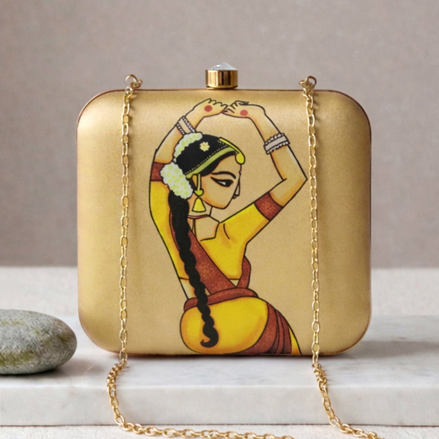 Artklim Classical Dance Printed Clutch