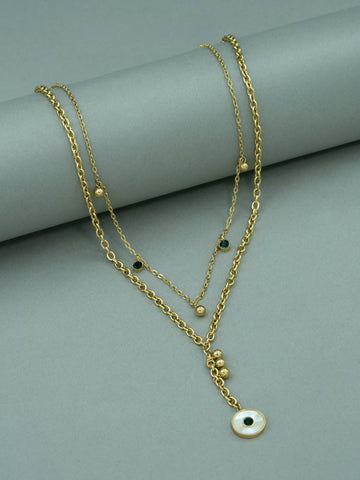 Artklim Gold Plated Evil Eye Anti-Tarnish Necklace