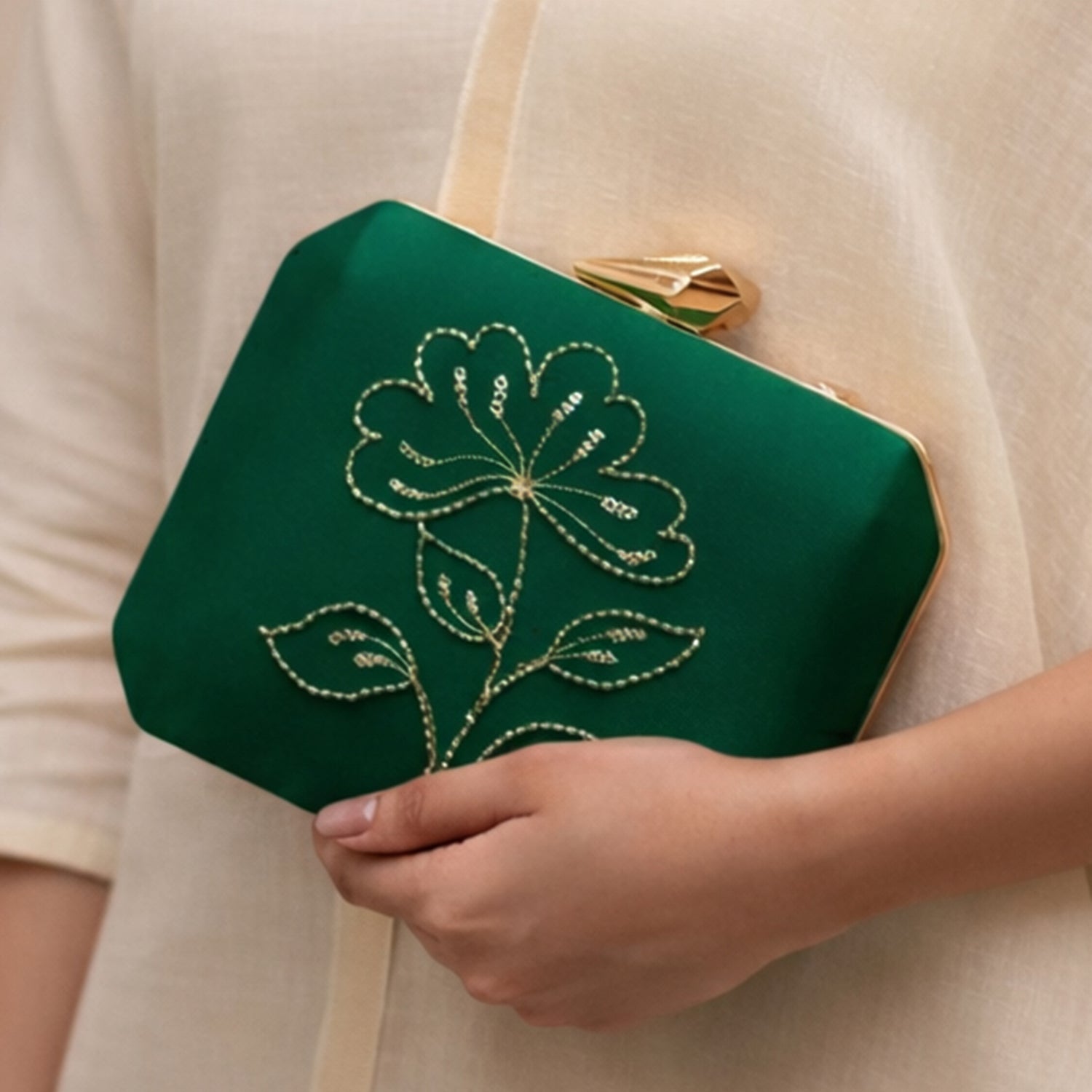 Artklim Emerald Bloom Majesty Clutch