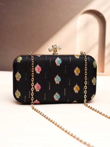 Artklim Midnight Bloom Multi-Color Leaf Clutch