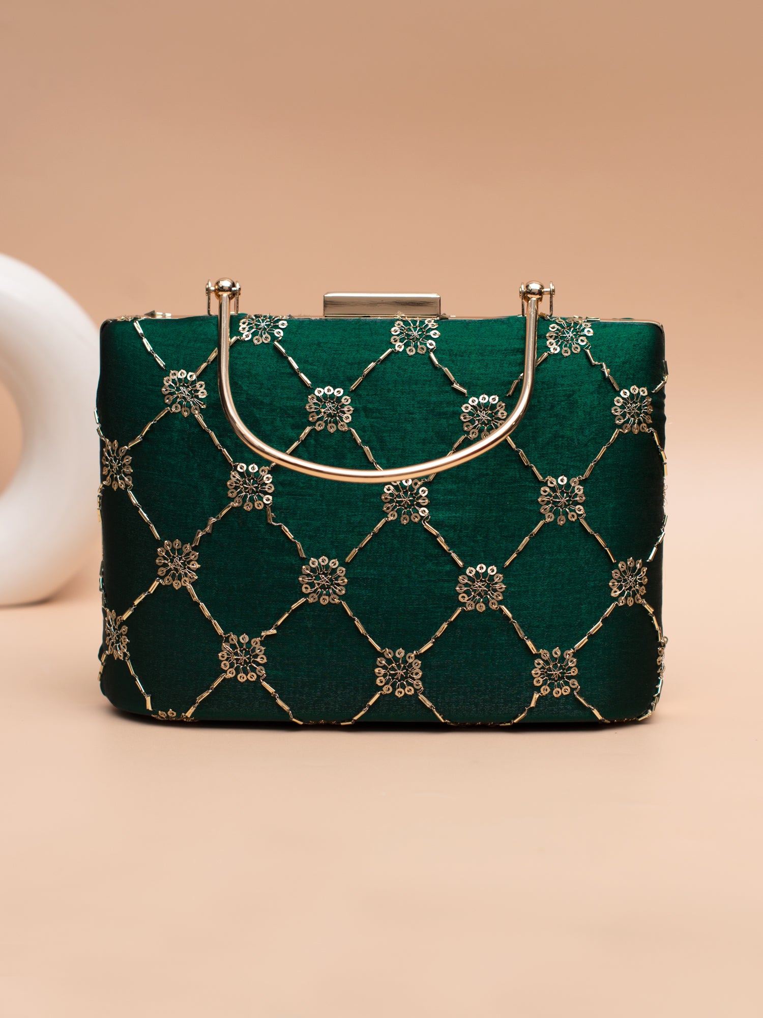 Artklim Royal Green Bloom Clutches