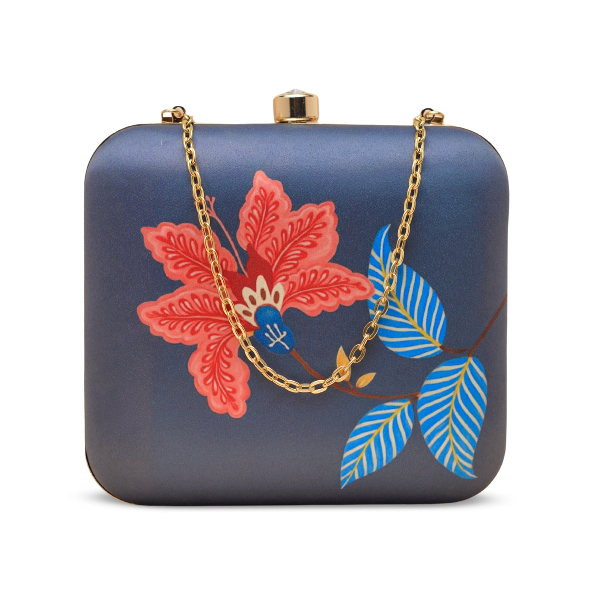 Artklim Navy Blue with Bold Portrait Clutch