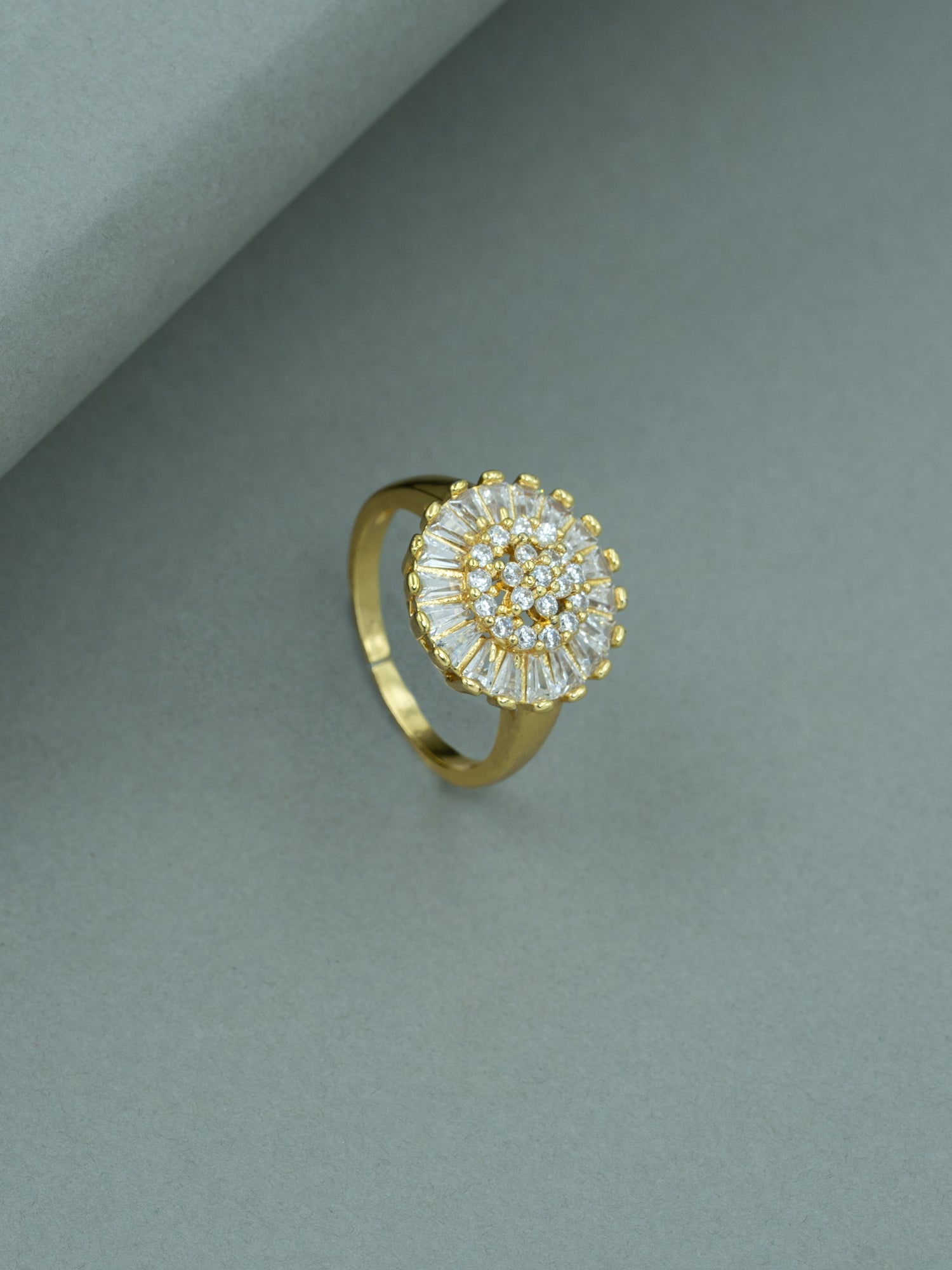 Artklim Gold-Plated Radiant Dome Anti-Tarnish Ring