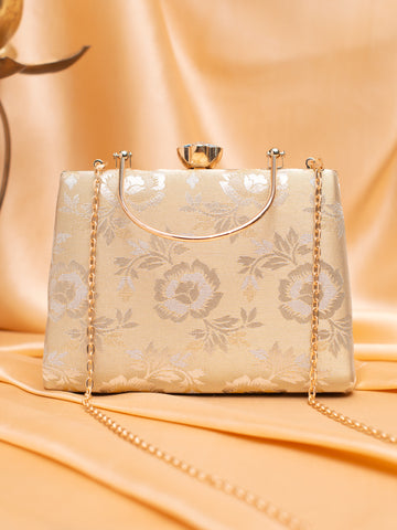 Artklim Regal Gold Embossed Evening Clutch