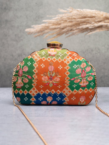 Artklim Festive Mosaic Floral Clutch