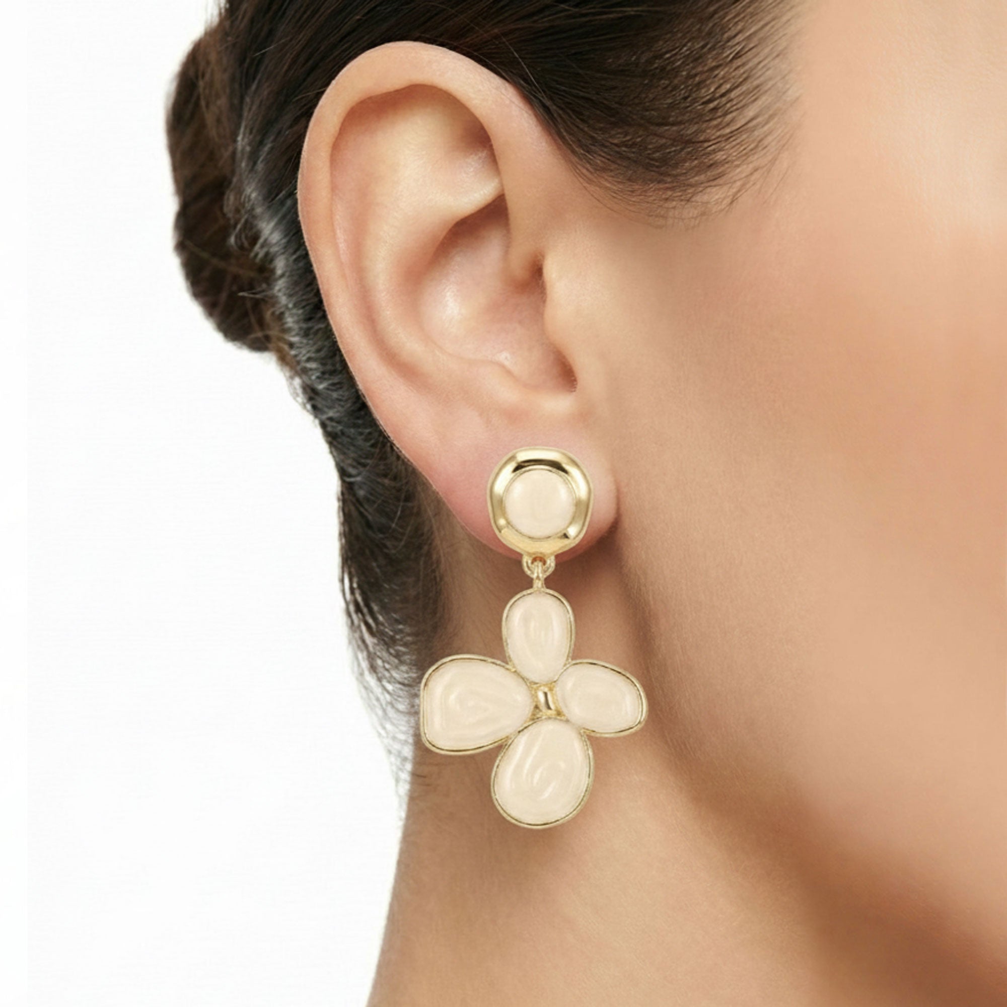 Artklim Anti-Tarnish Gold Plated Long Drop Earrings For Women