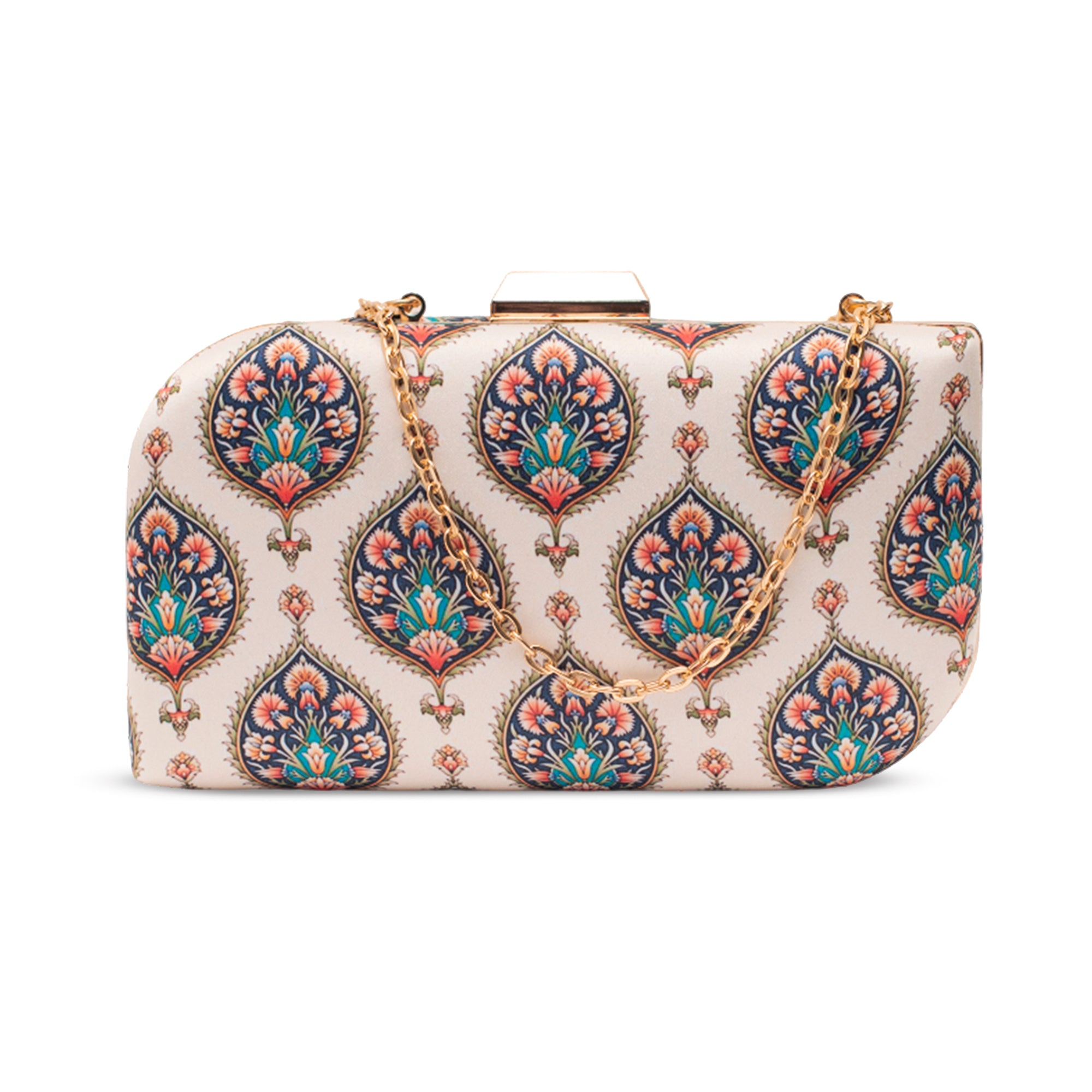 Artklim Ivory Royale Pattern Clutch