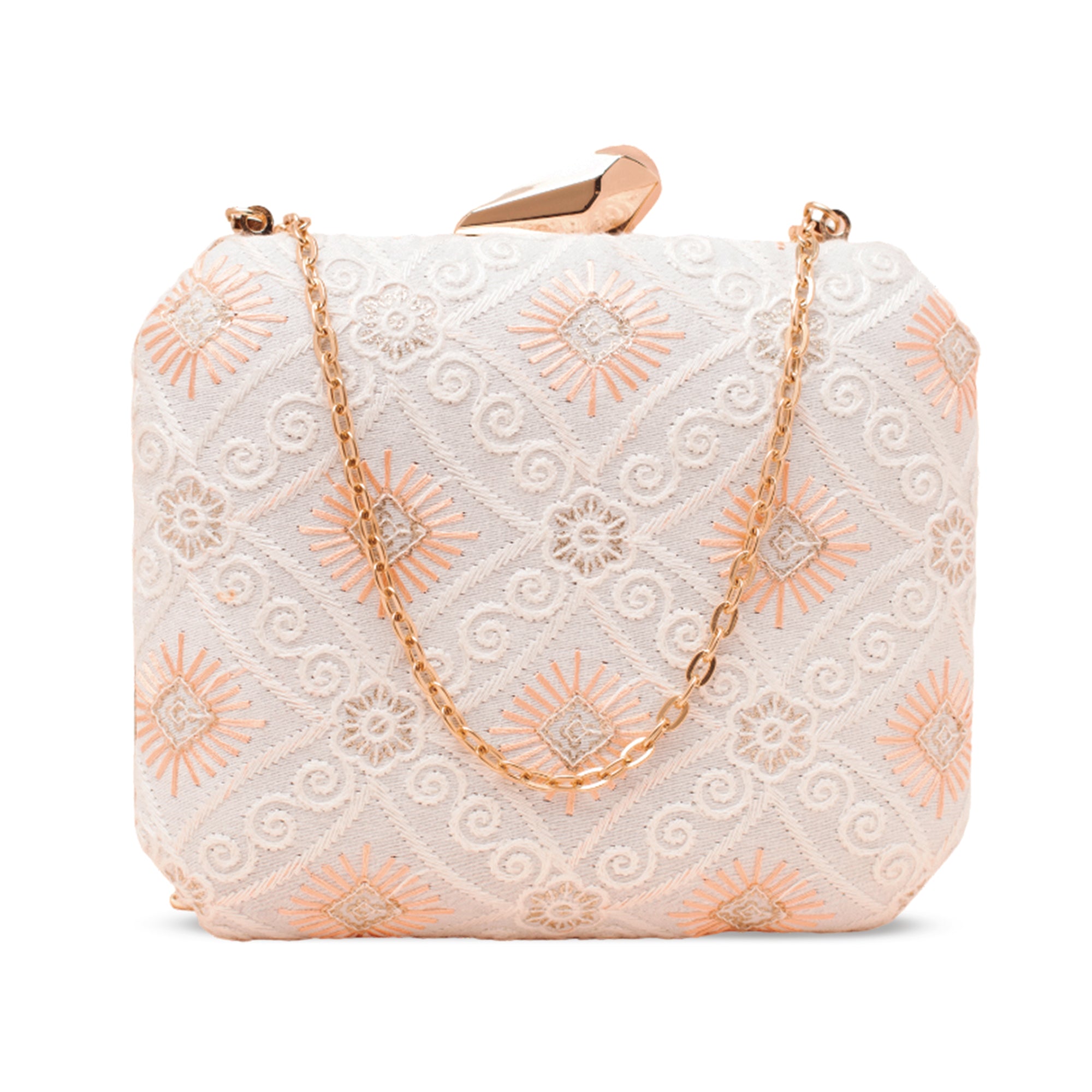 Artklim Sunburst Embroidery Clutch