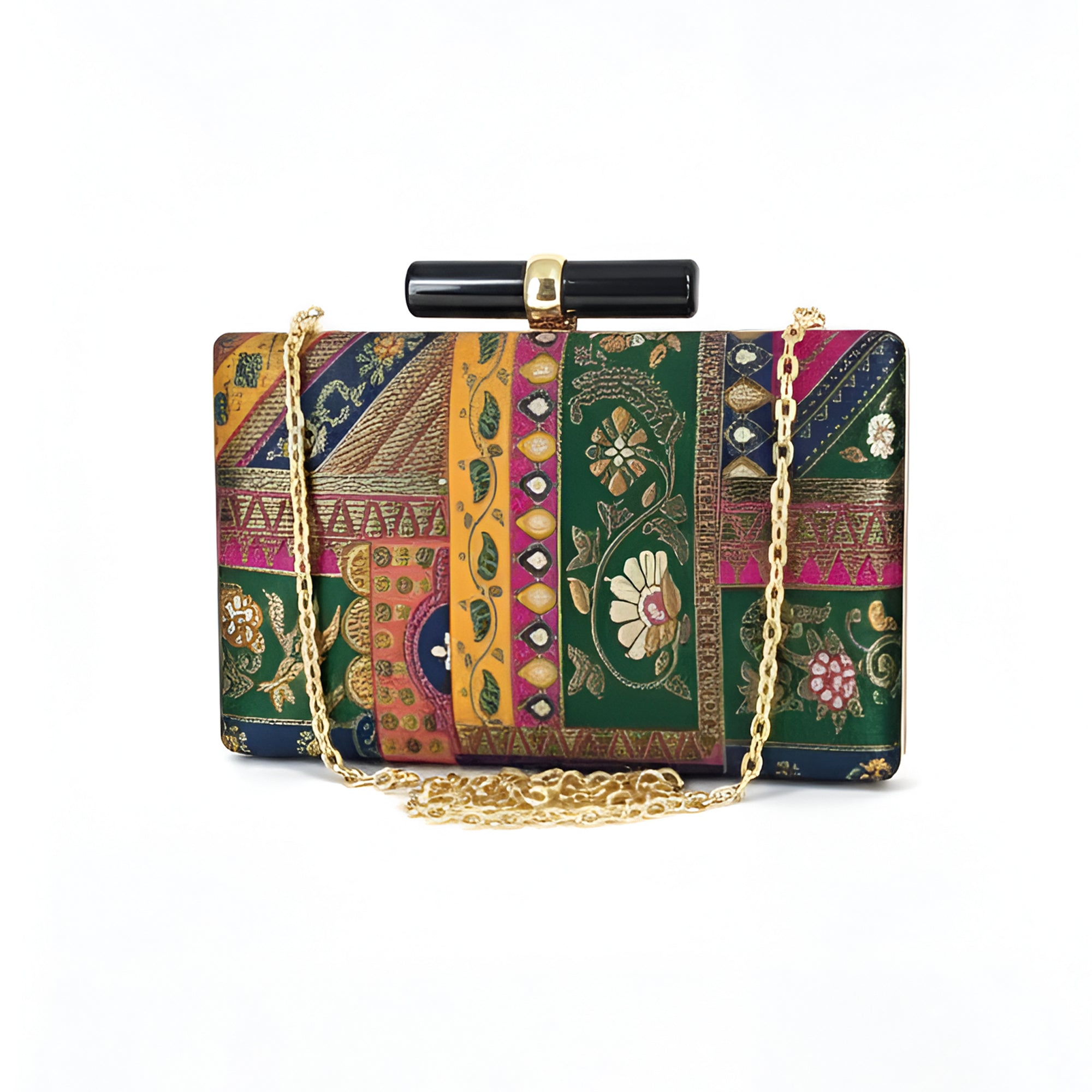 Artklim Artistic Multicolour Traditional Embroidered Clutch