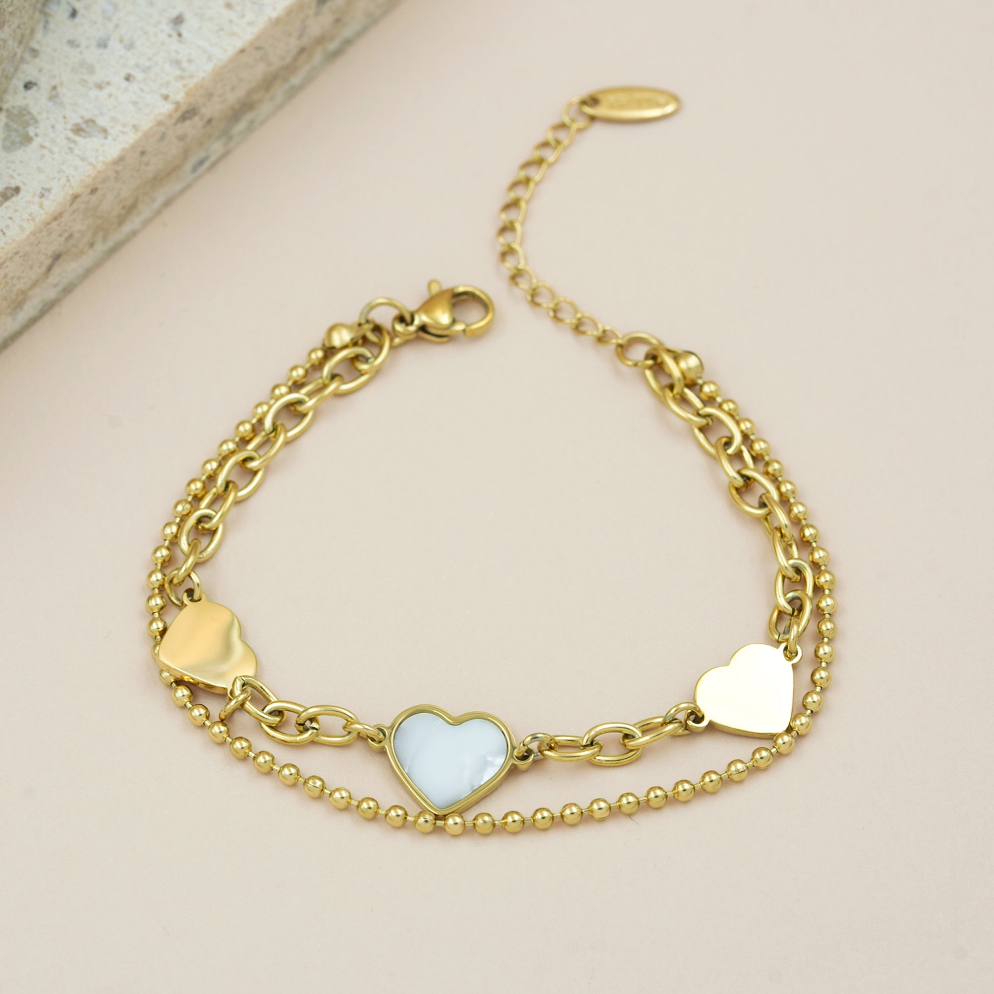 Artklim Trinity Heart Charm Bracelet