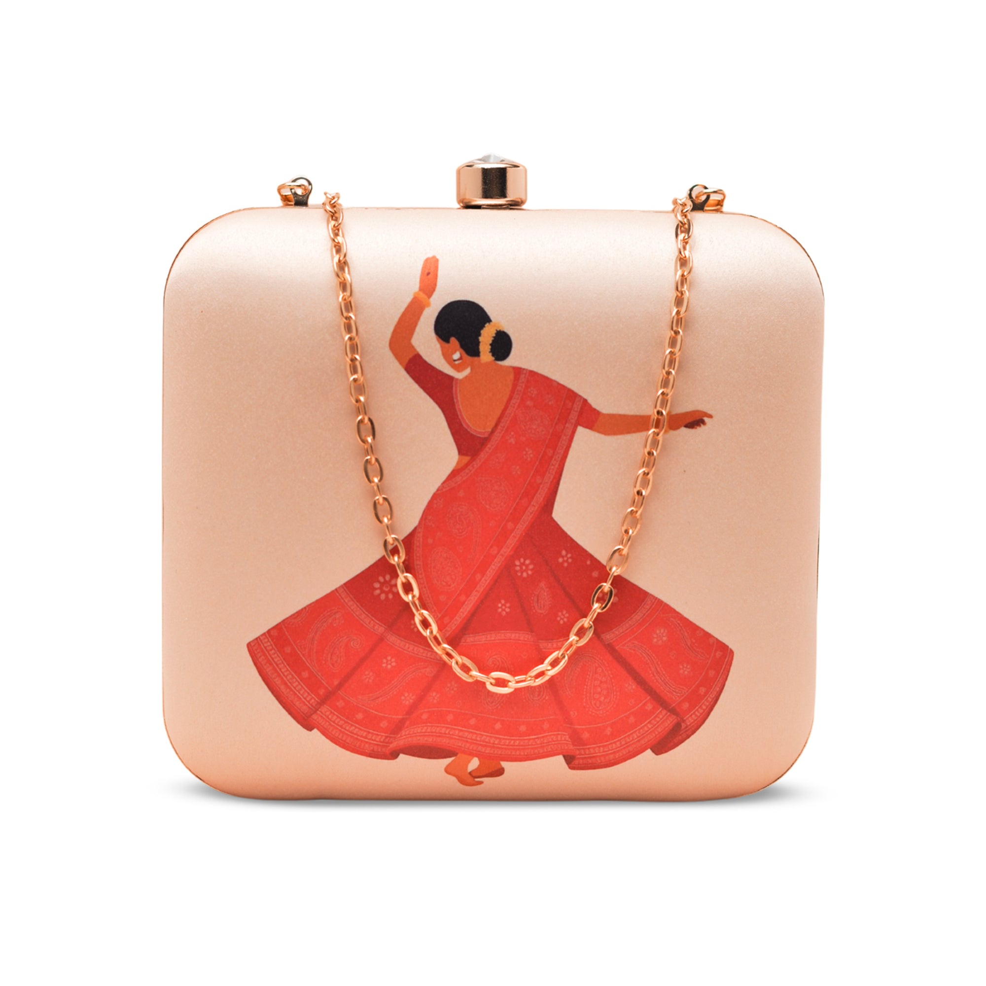 Artklim Twirl of Tradition Printed Clutch