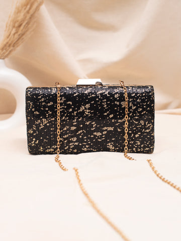 Artklim Stardust Black Sequin Clutch