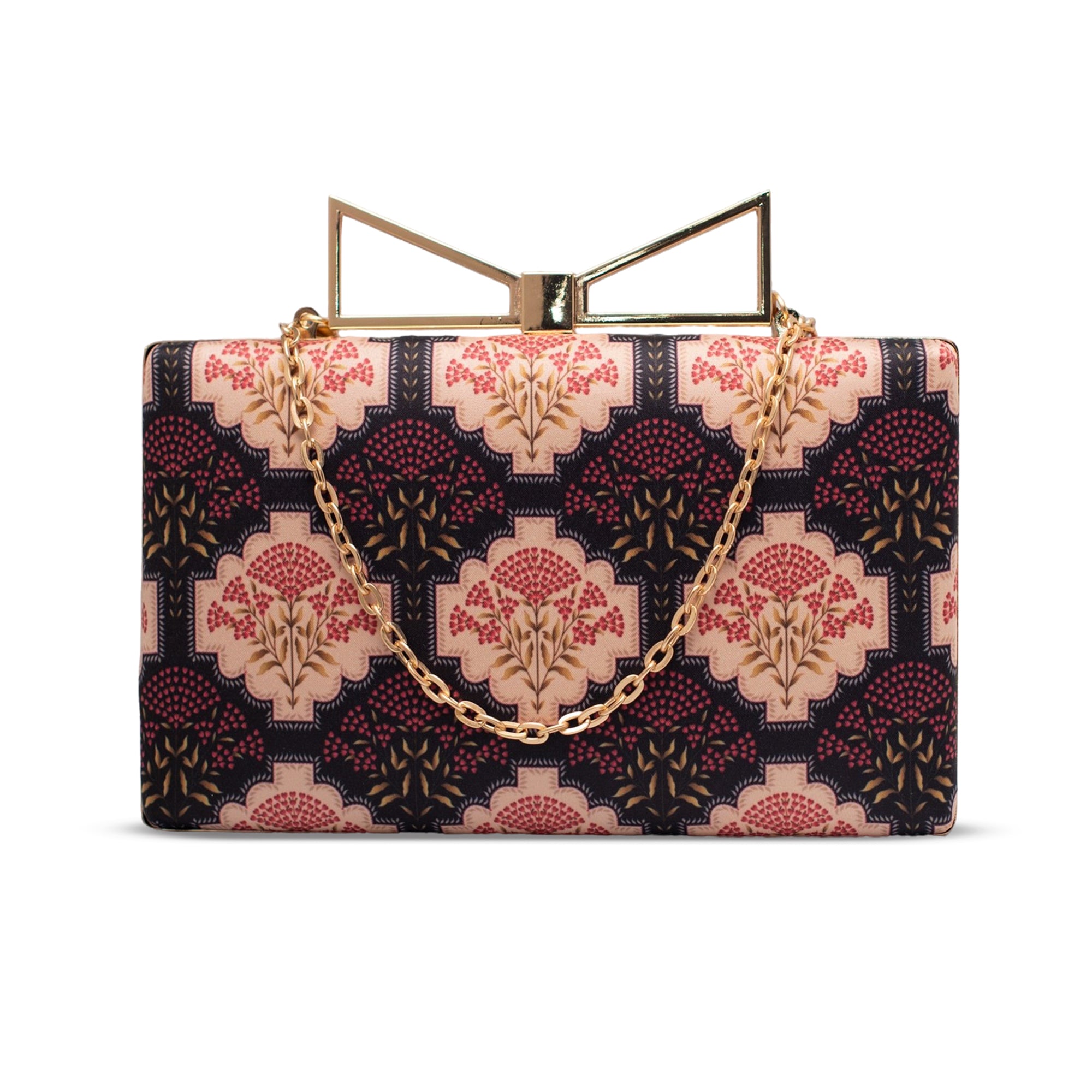 Artklim Midnight Floral Heritage Printed Clutch