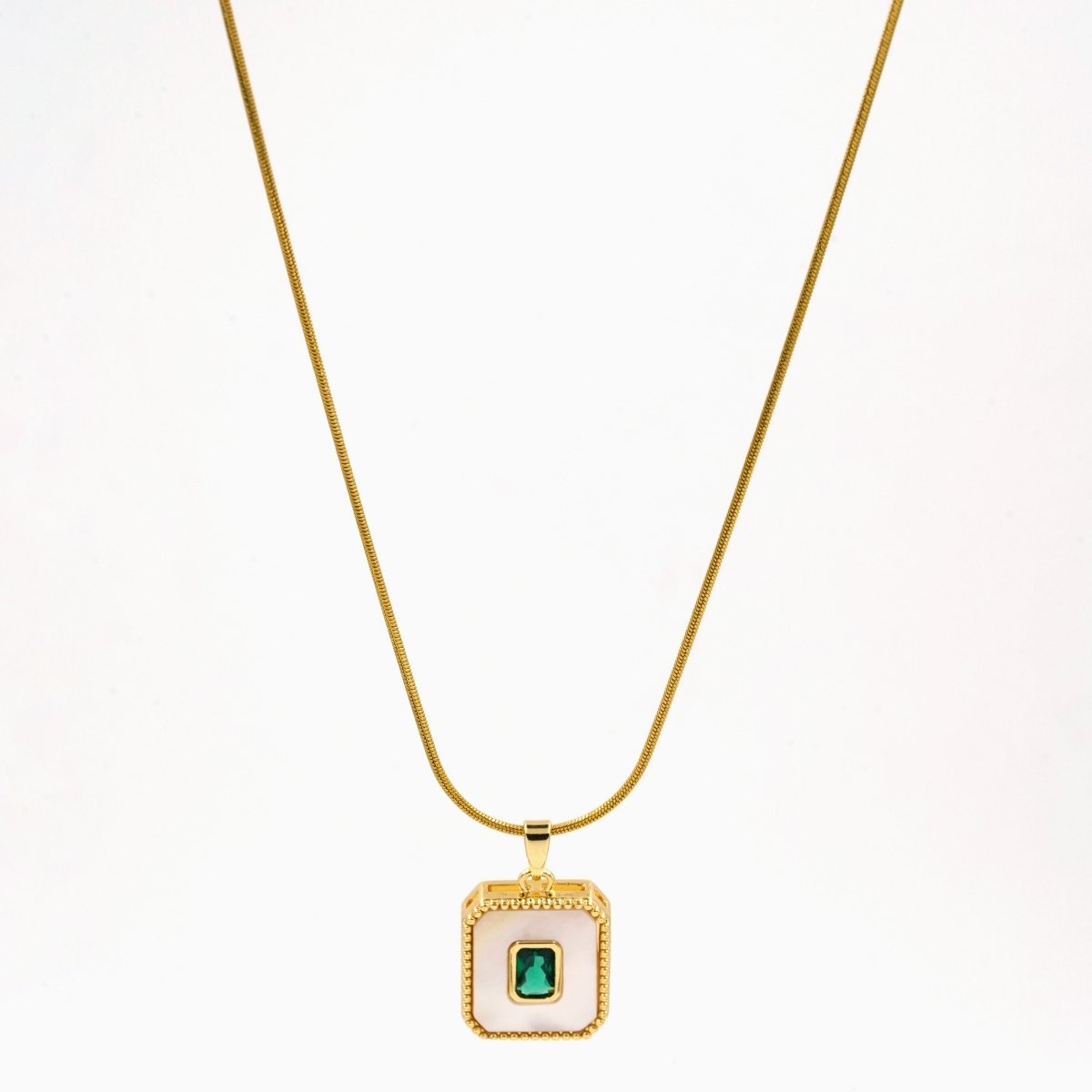 Artklim Gold Plated MOP Pendant Necklace