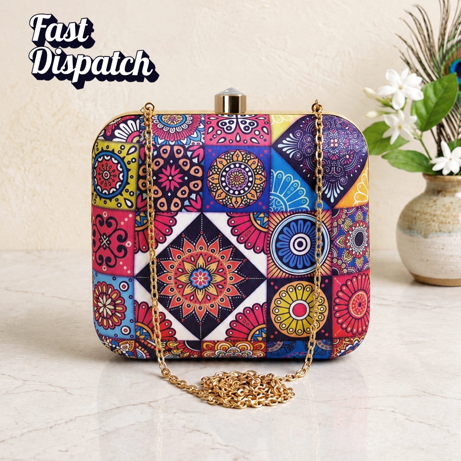 Artklim Multipattern Mandala Clutch