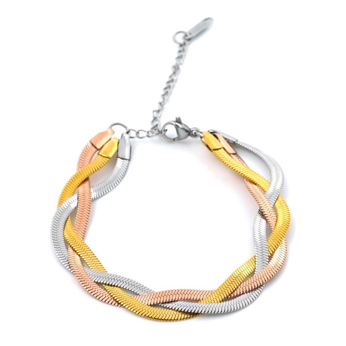 Artklim Triple Layered Snake Chain Bracelet