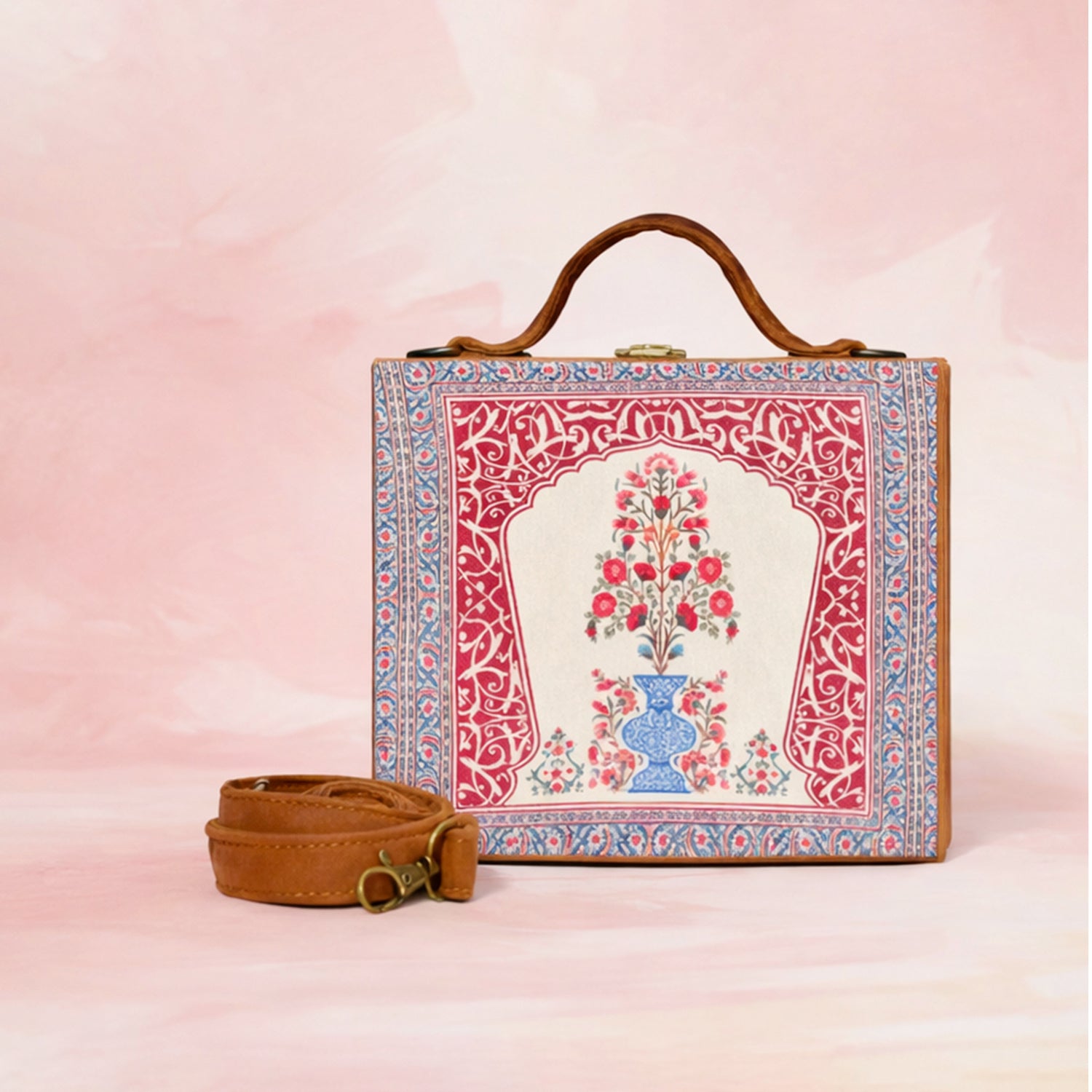 Blue Decorative Vase Suitcase Style