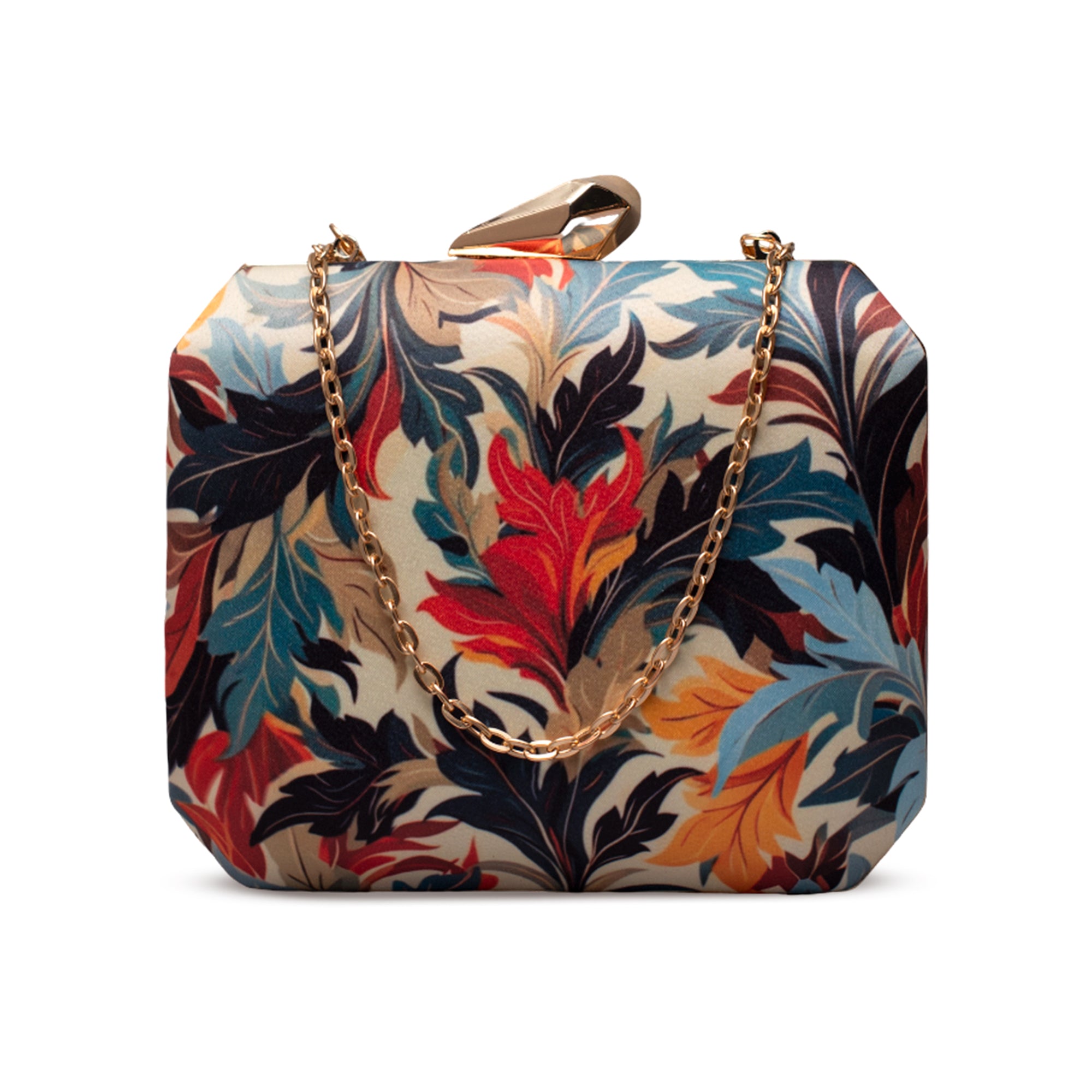 Artklim Multi - Color Floral Pattern Printed Clutch
