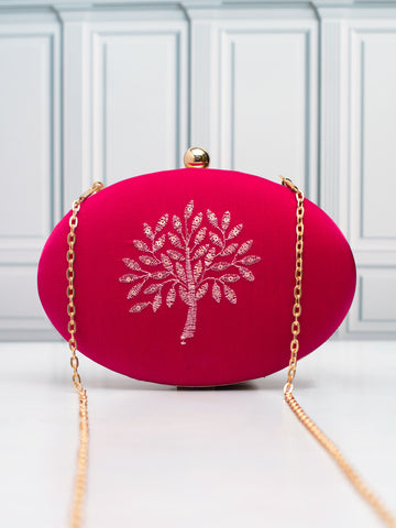 Artklim Crimson Blossom Tree Clutch