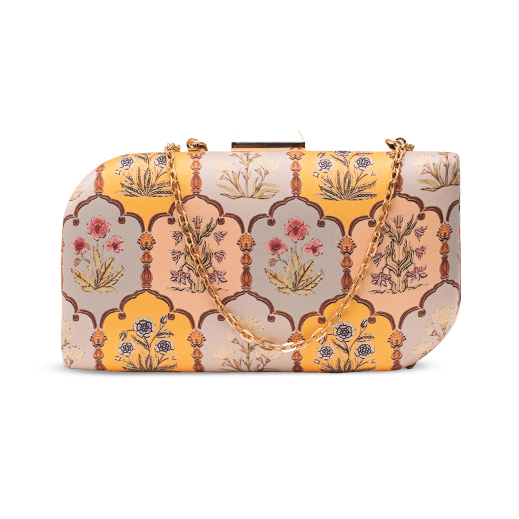 Artklim Golden Haveli Printed Clutch
