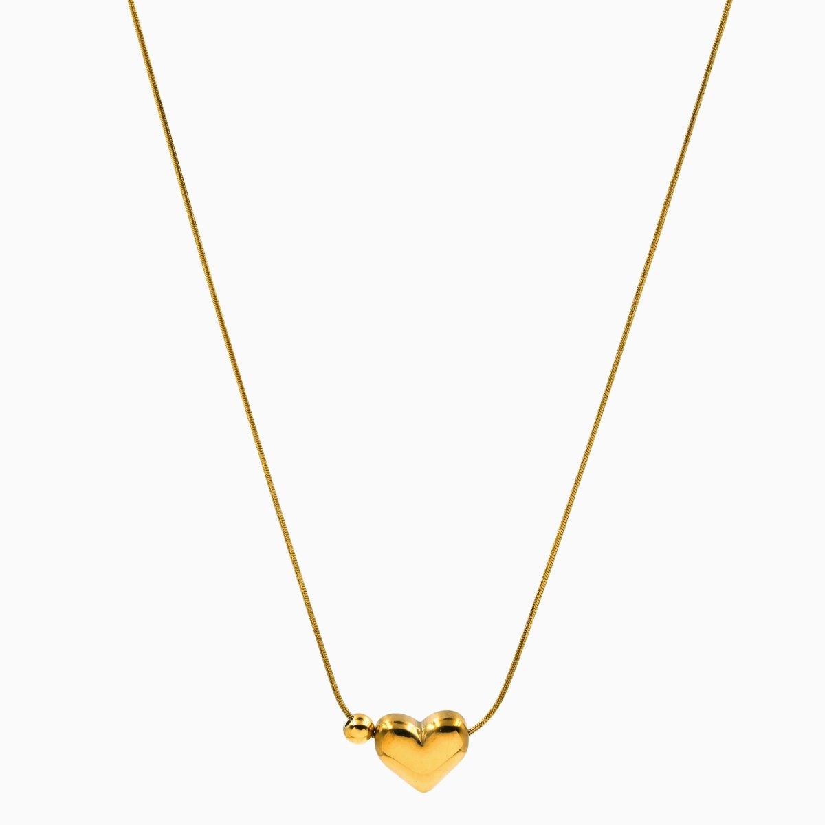 Artklim Gold Plated Heart Shaped Pendant Necklace