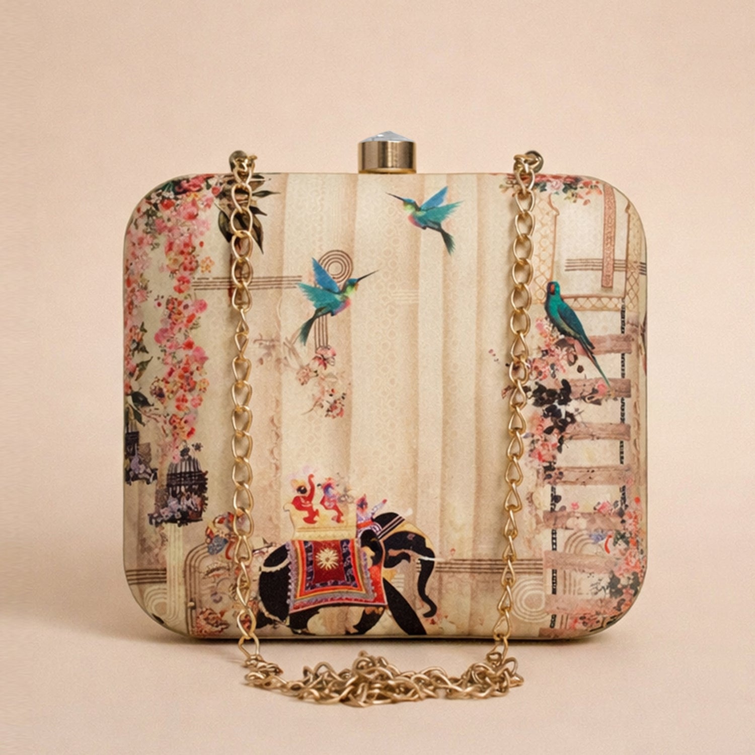 Ancient Theme Printed Clutch