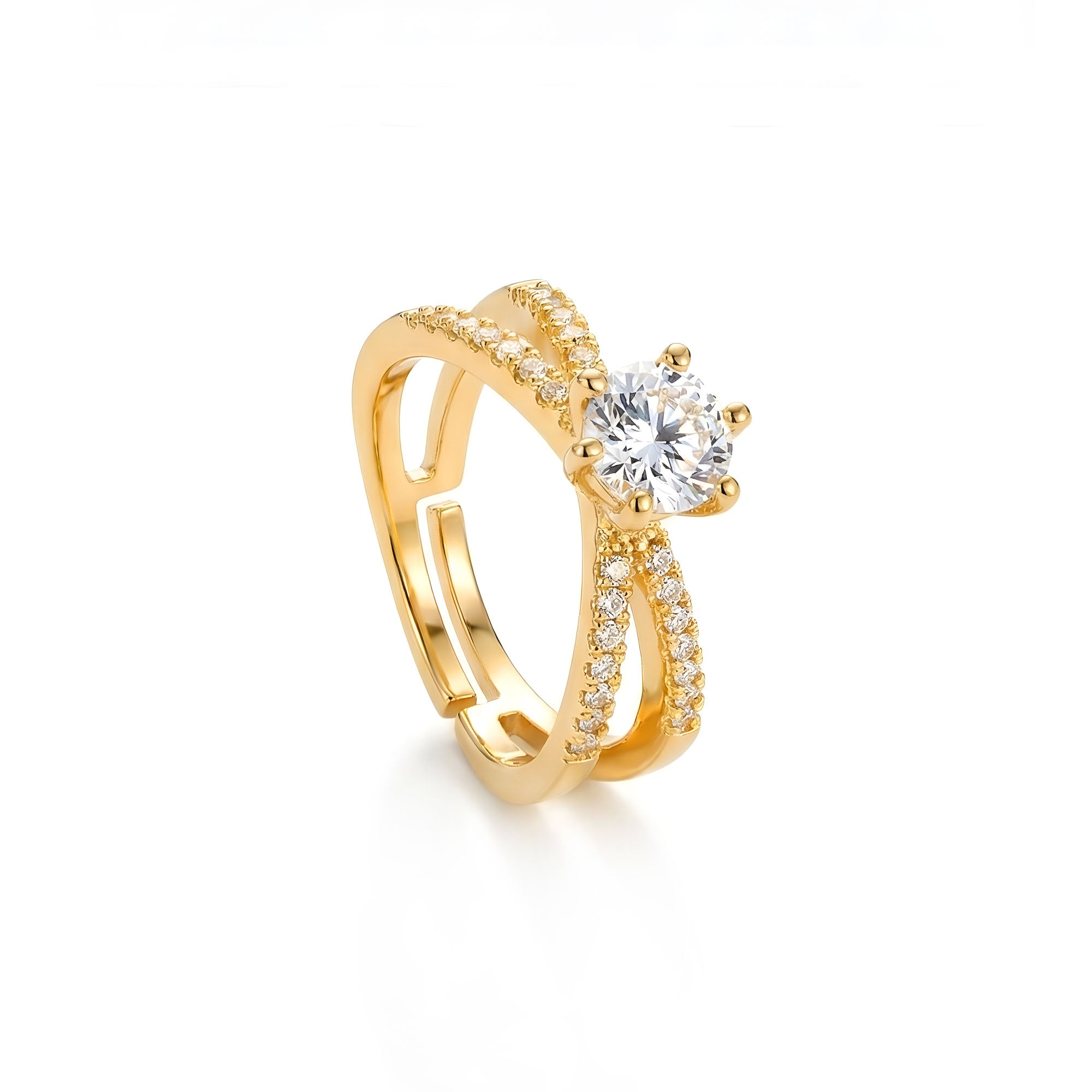 Artklim Gold-Plated Lumi Spark Anti-Tarnish Ring