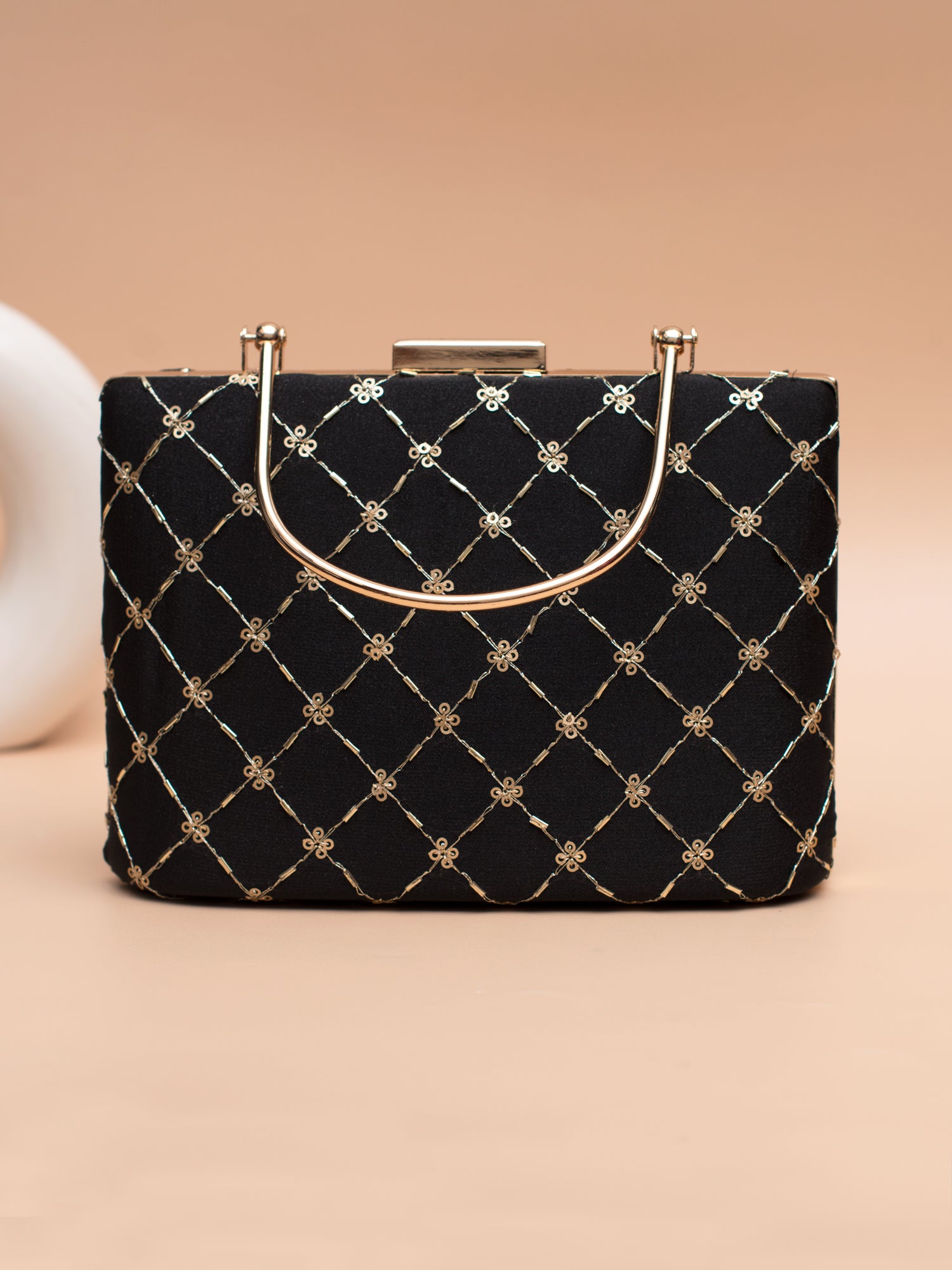 Artklim Regal Black Bloom Clutches