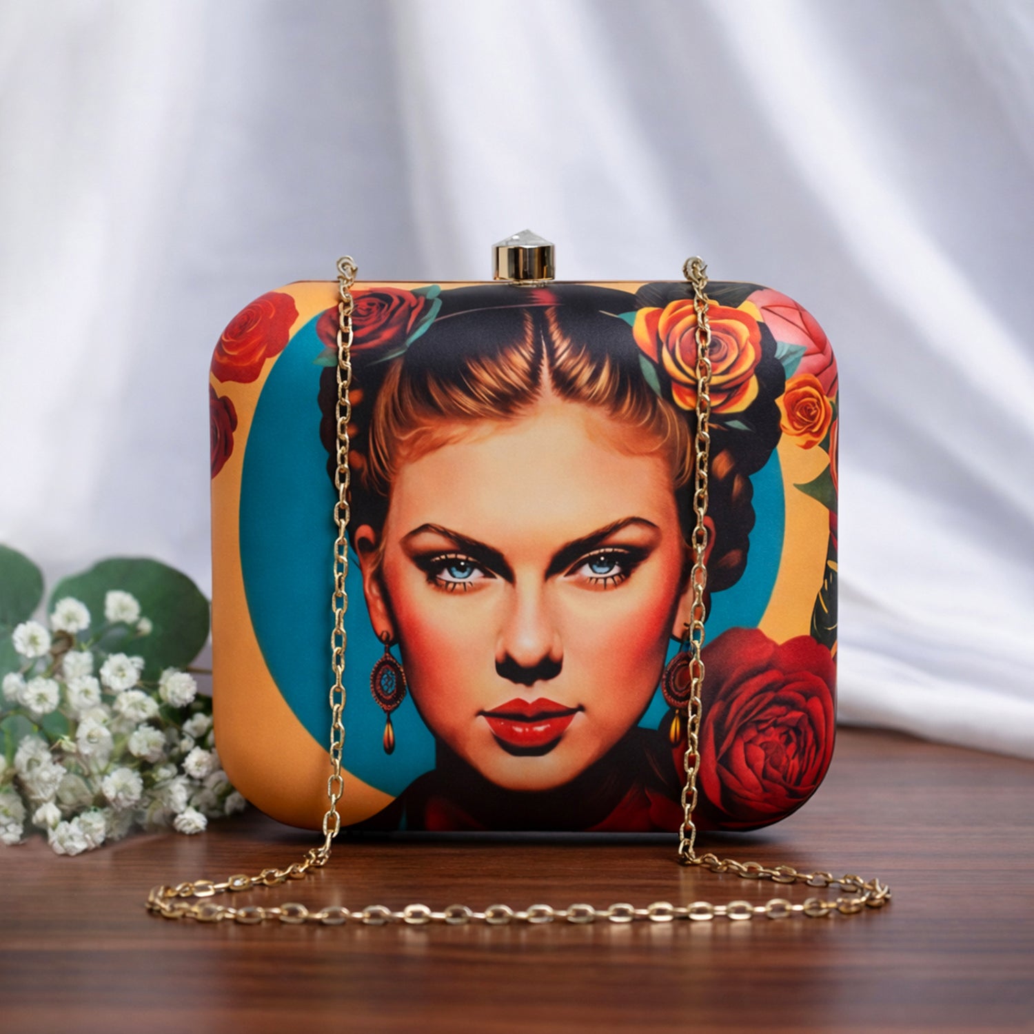 Artklim Taylor Swift Printed Clutch
