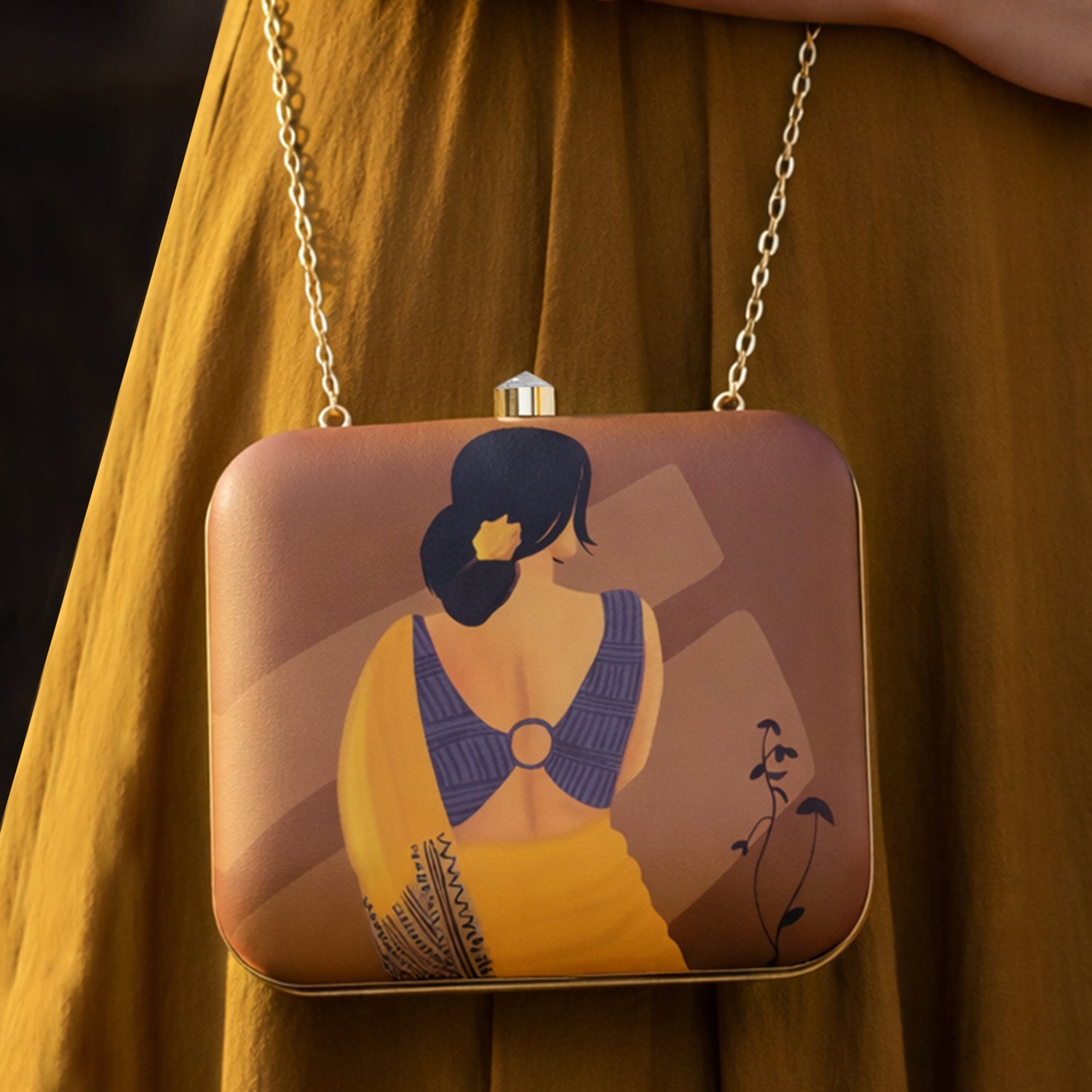 Artklim Indian Women Printed Clutch