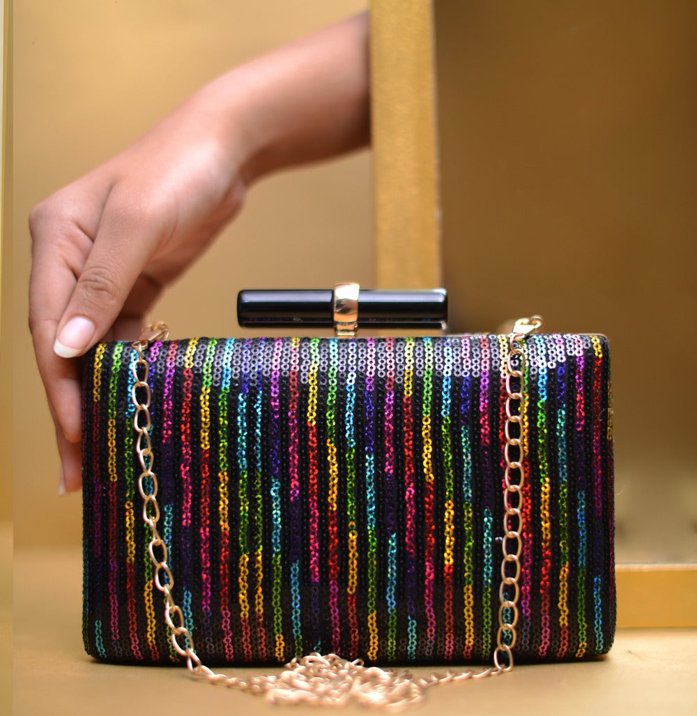 Multi coloured evening discount bag