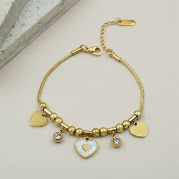 Artklim Gold Heart Drop Bracelet