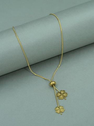 Artklim Gold Plated Lucky Clover Anti-Tarnish Necklace