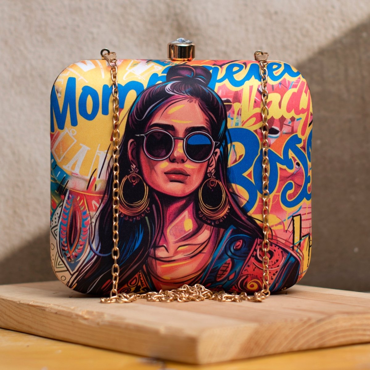 Classic Cool Girl Portrait Clutch