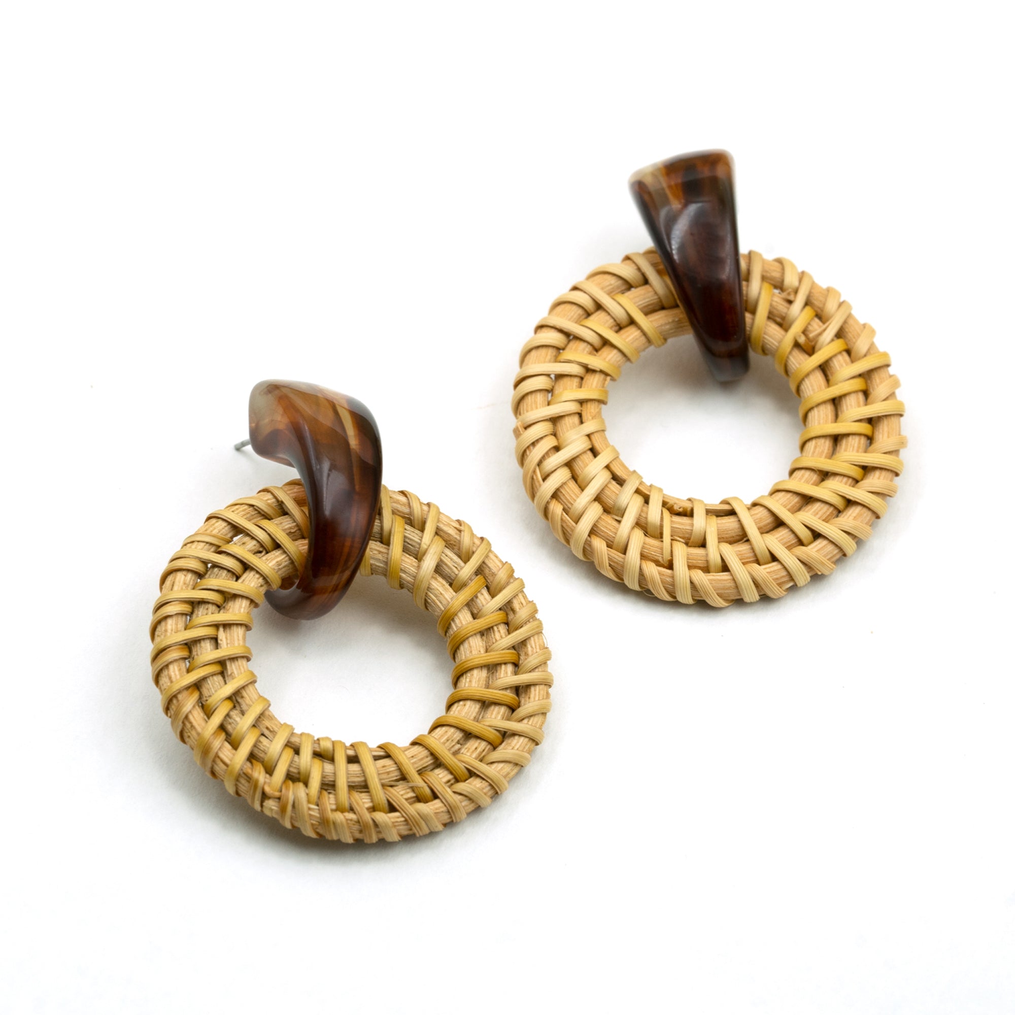 Artklim-Boho Woven Hoop Earrings