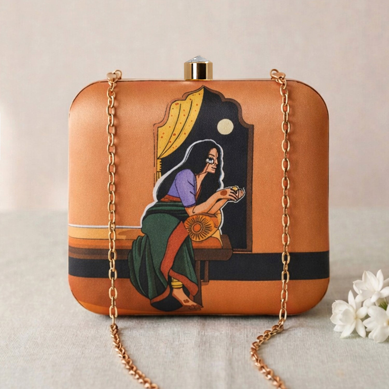 Artklim Whispers by the Window Printed Clutch